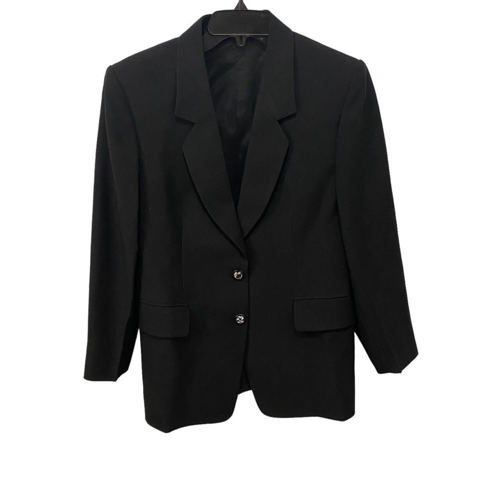 Custom Made Black Single Button Tailored Blazer Fully Lined Suit Jacket Medium